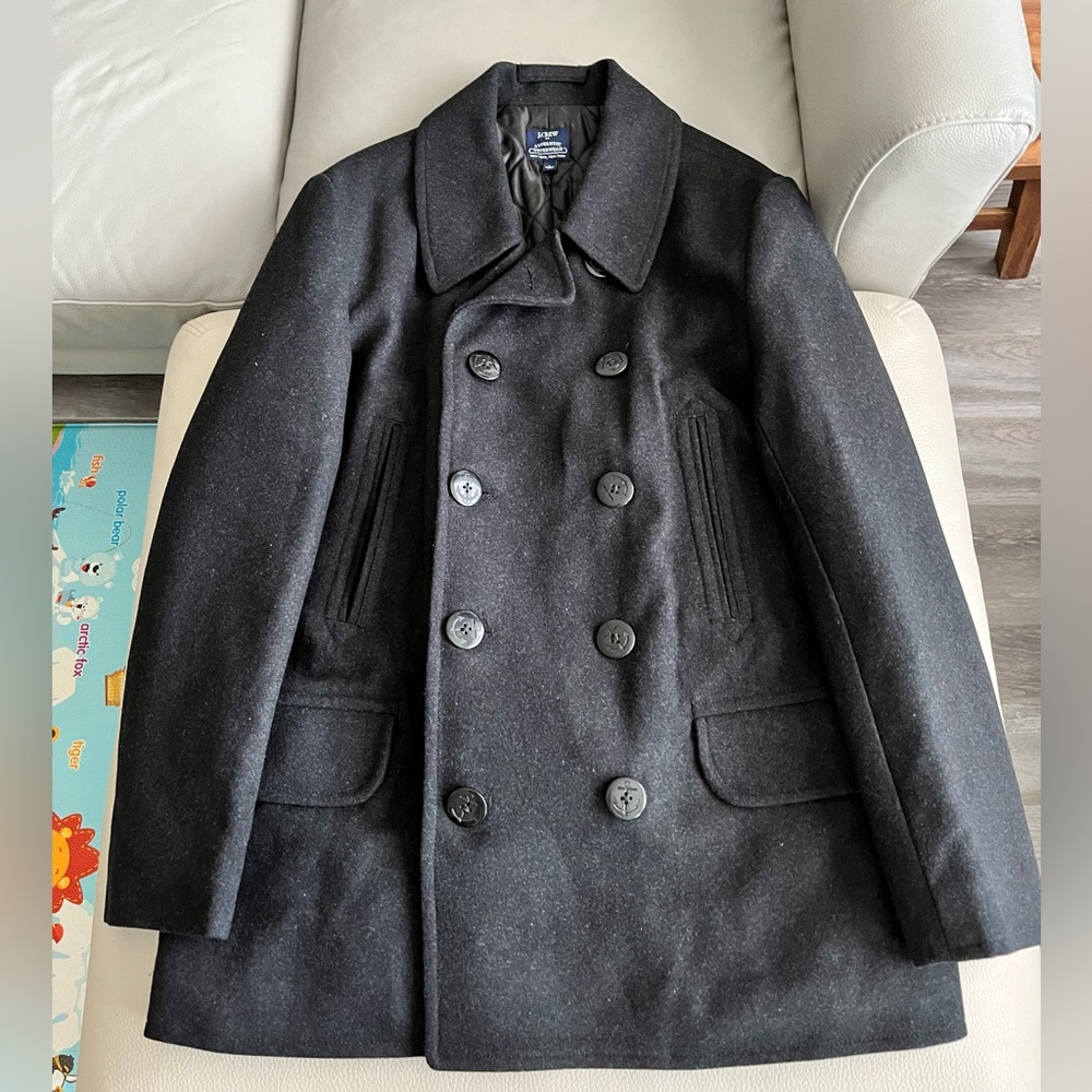 NWOT - J Crew Men’s Wool Blended Pea Coat - Size L
